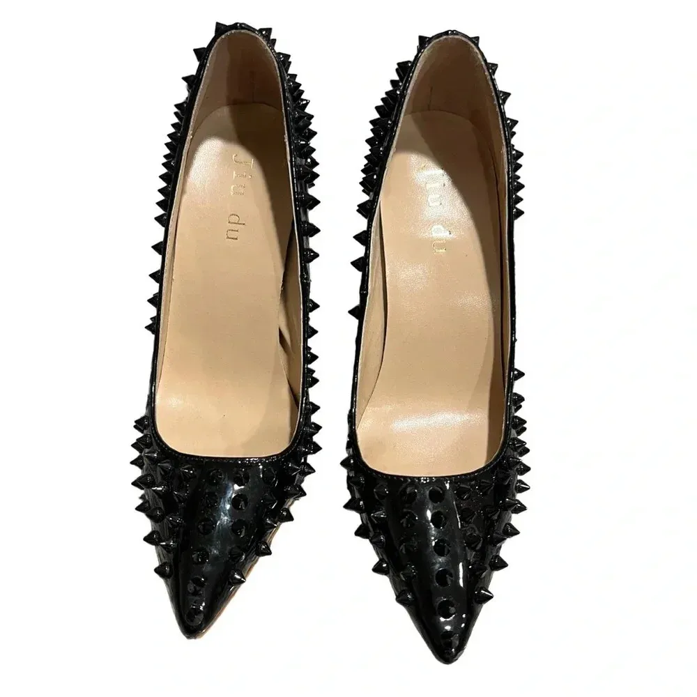 JIU DU BLACK STILETTOS SIZE 38 (7.5 US) - Image 3