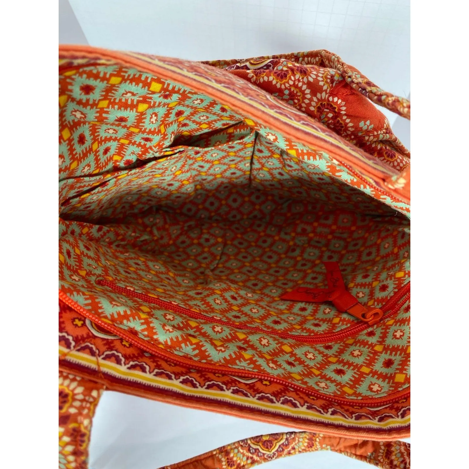 Vera Bradley Quilted Paprika Shoulder Bag in Rust Floral Medallion Print - Image 3