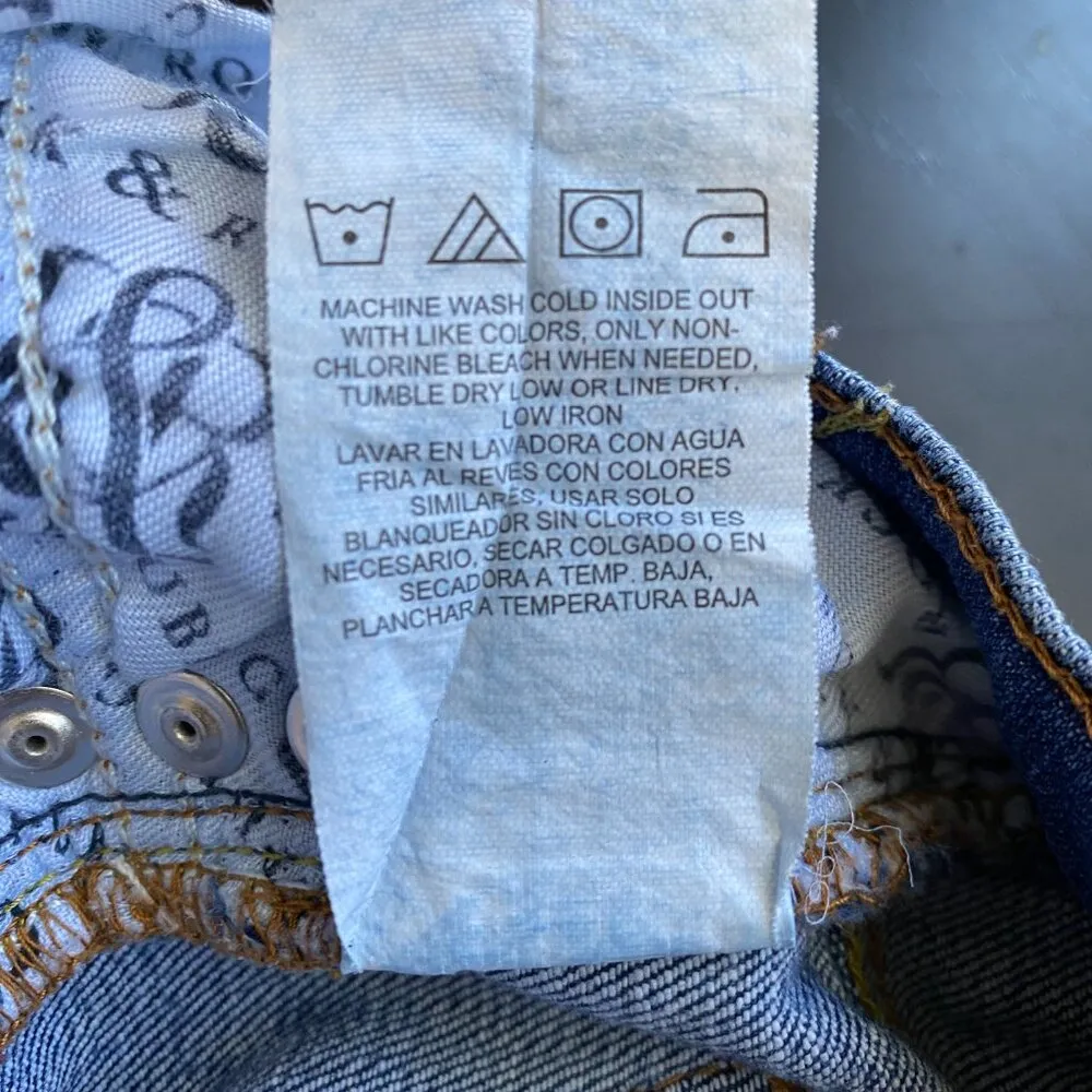 Rock & Republic Kasandra Studded Bootcut Denim Blue Jeans Womens Size 4 Low Rise - Image 15