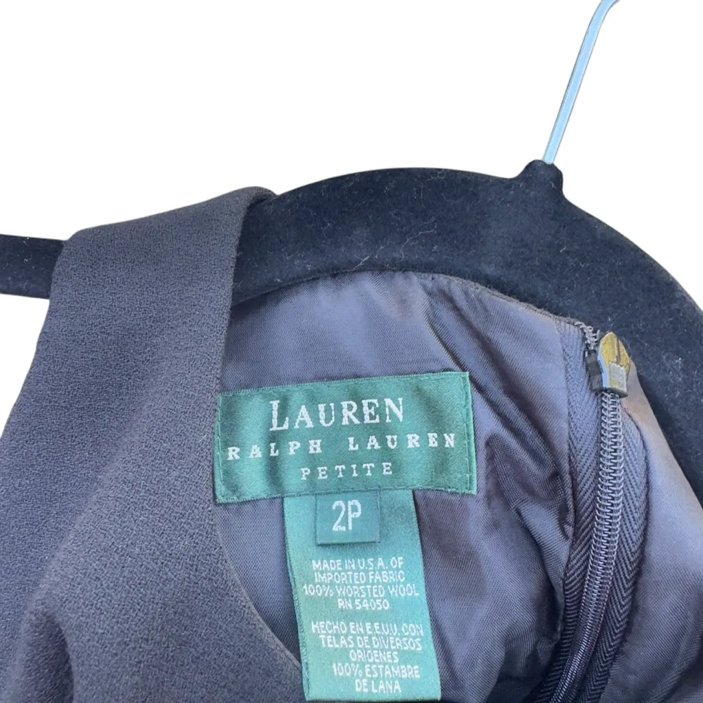 Lauren Ralph Lauren Black Wool Maxi Dress Sleeveless Formal Elegant 2P EUC - Image 7