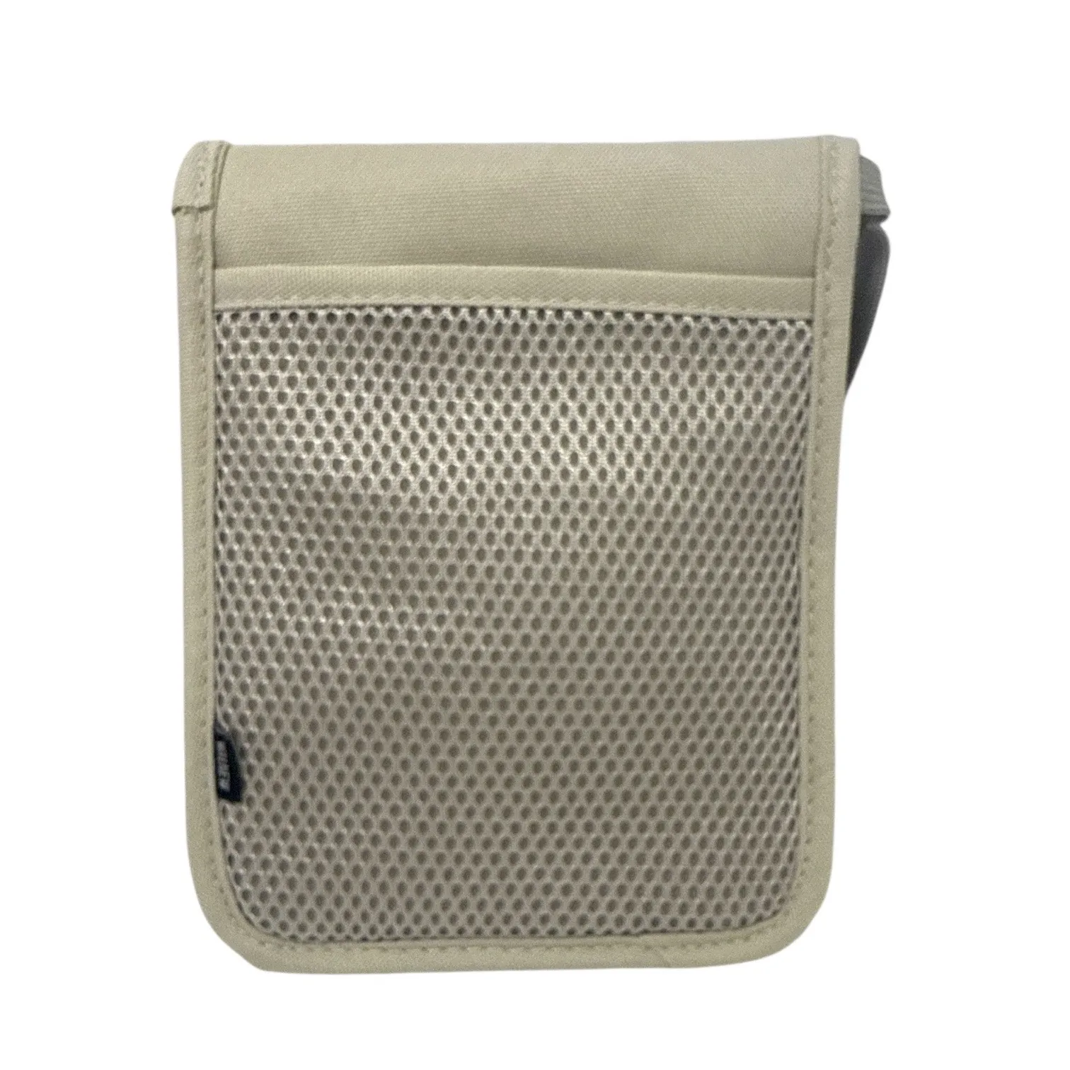 RFID Blocking Pouch Travel Wallet Beige Crossbody Organizer Adjustable Strap - Image 2