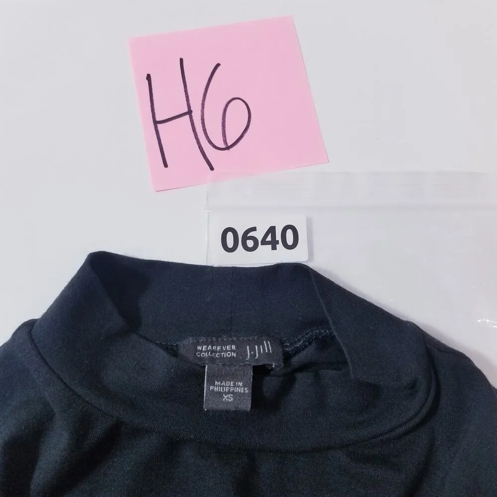 J.Jill Wearever Collection Black Mock Neck Long Sleeves Maxi Dress - Image 11