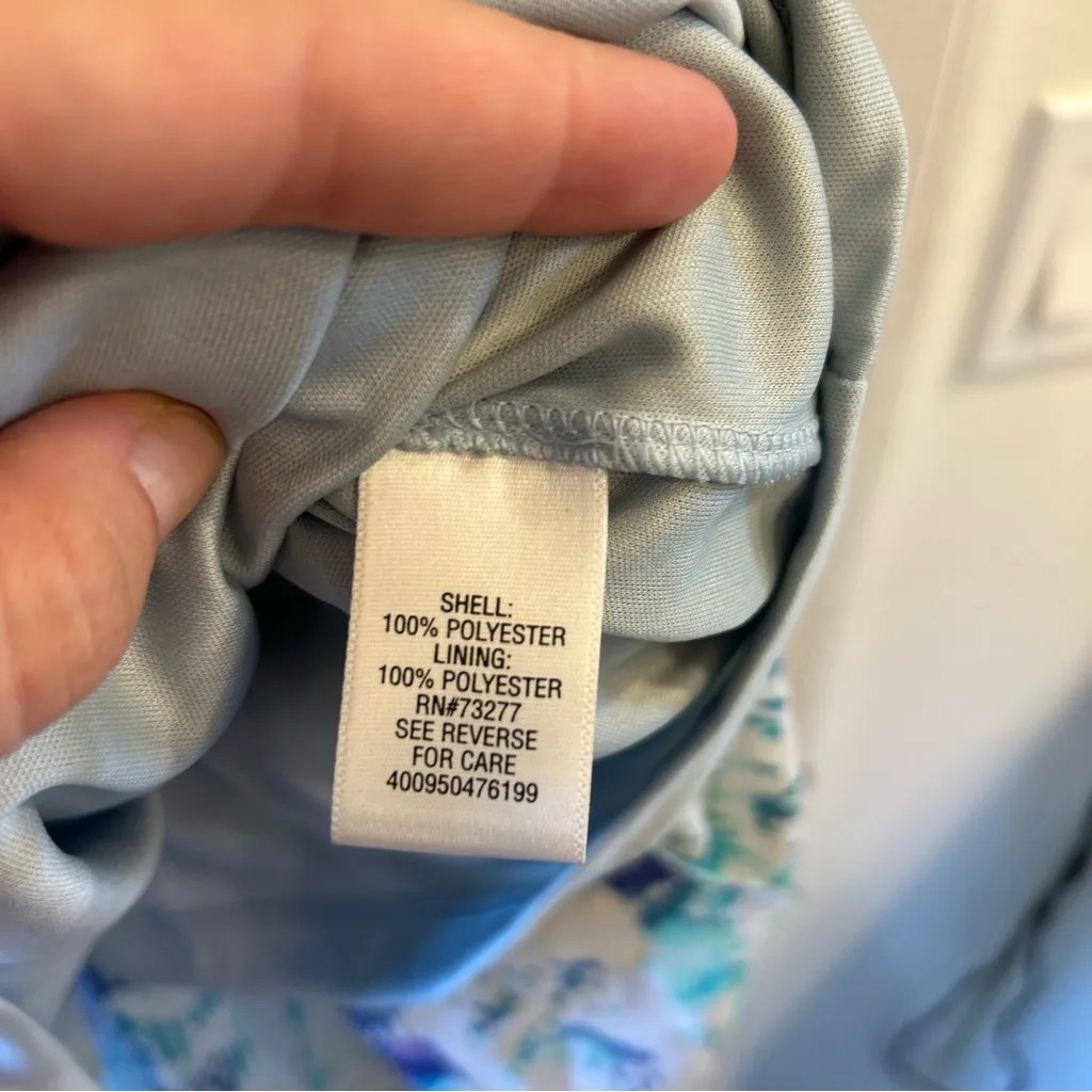 Princess Vera Wang Blue, Green and White High Low Dress - Image 9