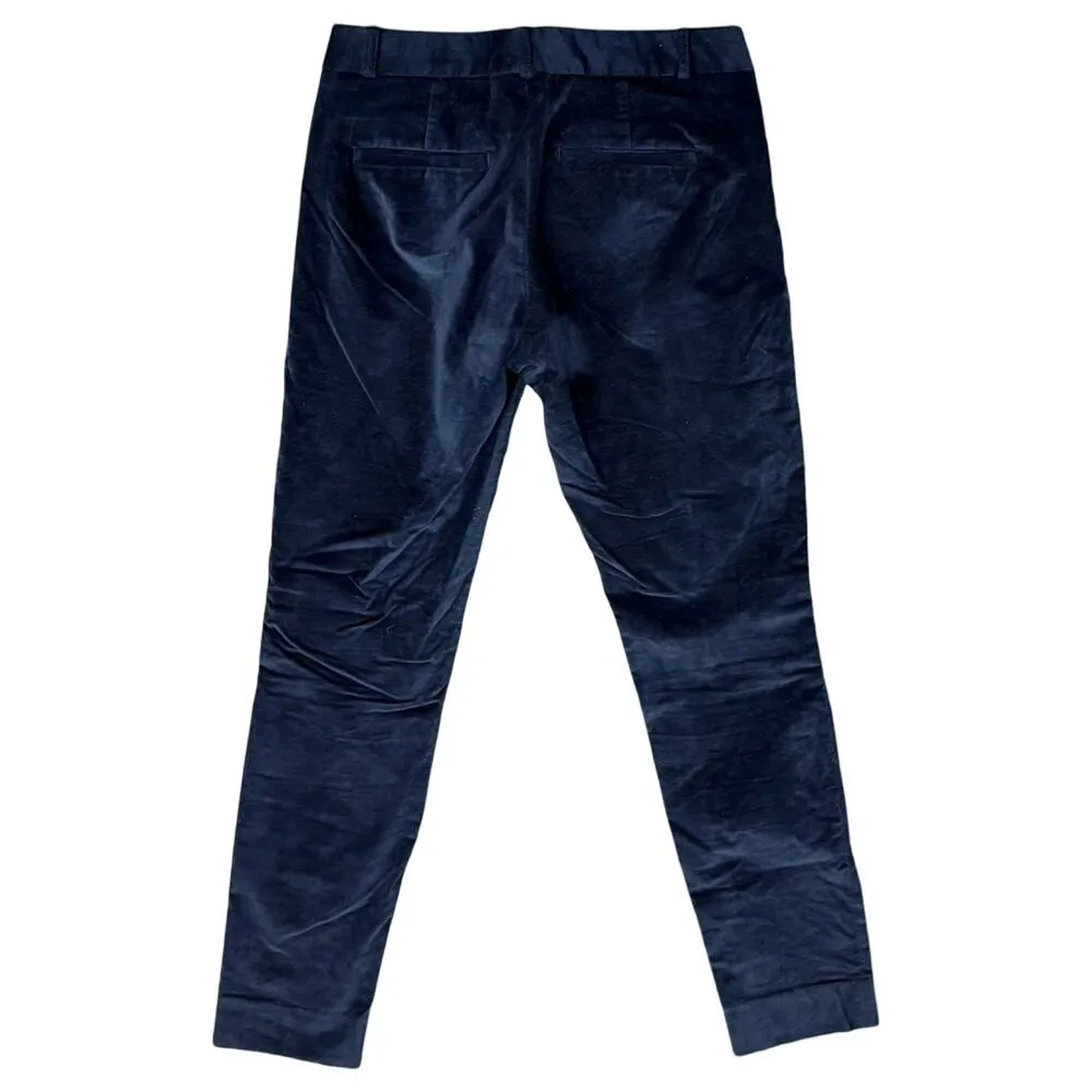 Banana Republic Navy Blue Velvet Skinny Trousers Pants Coin Pocket Jeans size 0 - Image 2