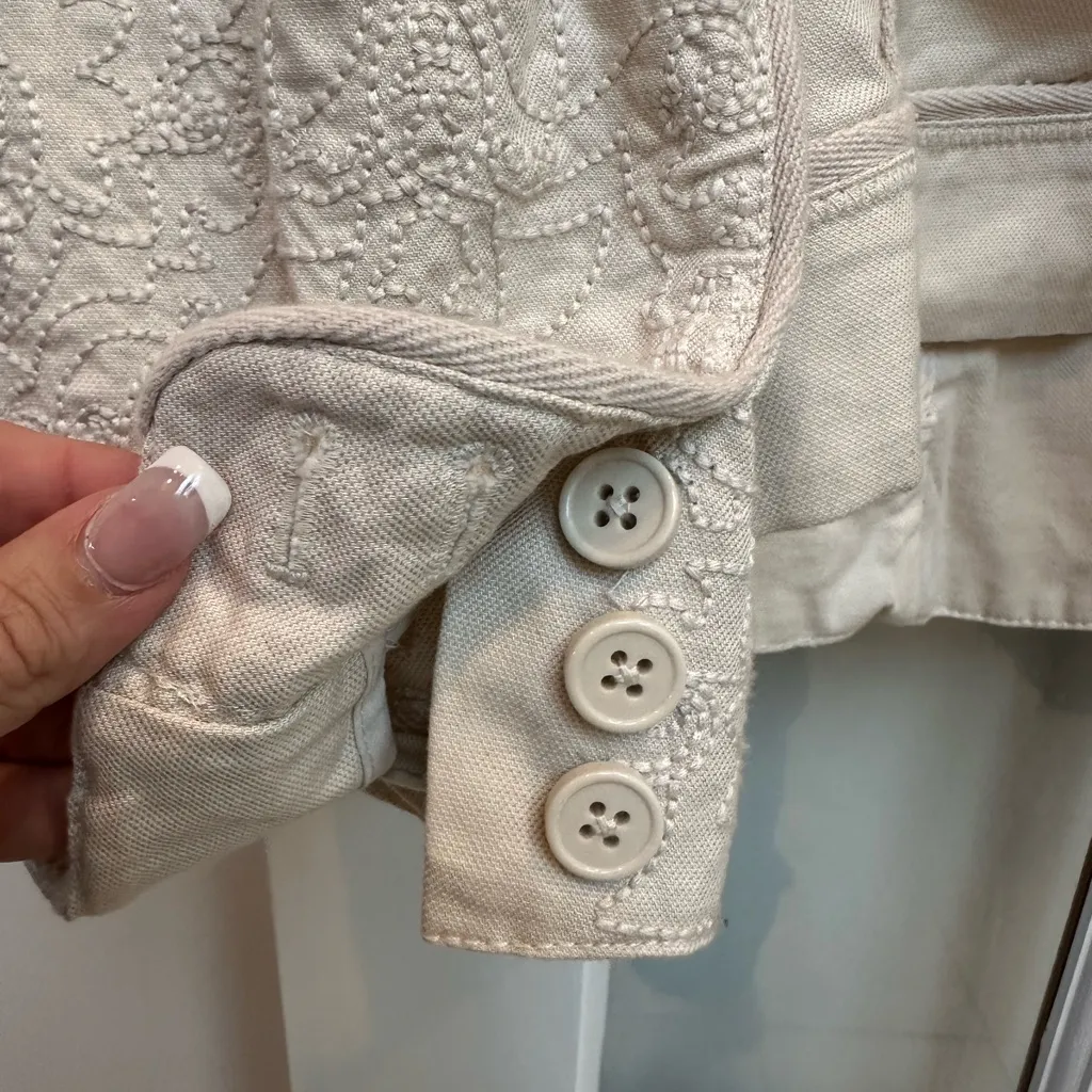 Lane Bryant Cream Embroidered Boho Chic Career Blazer Jacket Plus Size 28 NWT - Image 5