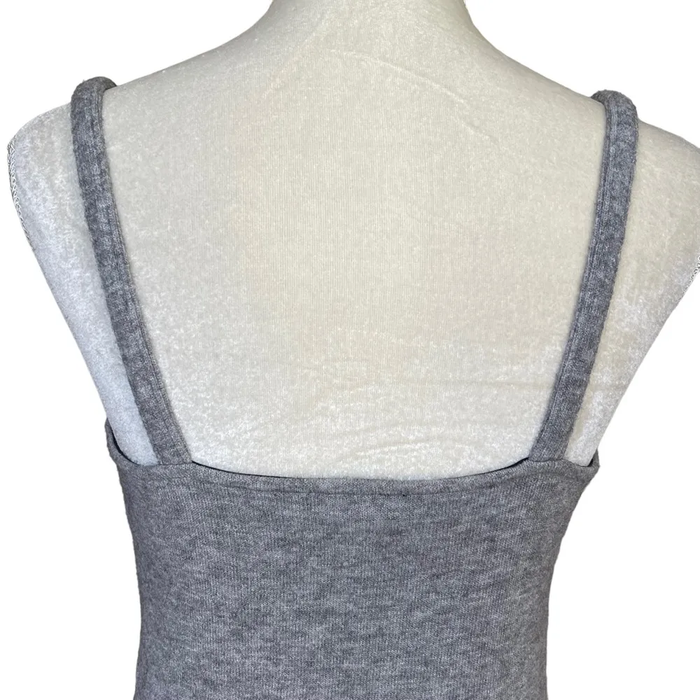 Express Women’s Sweater Knit Cami Size S Sweetheart Neckline Gray Cozy Neutral - Image 6