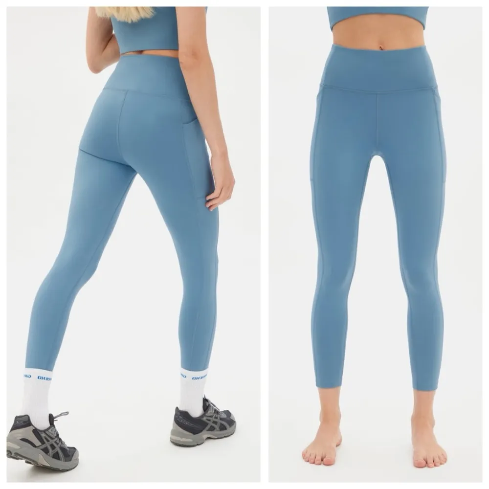 Girlfriend Collective Compressive Pocket Leggings, Lake (Blue) sz. XS - Image 7