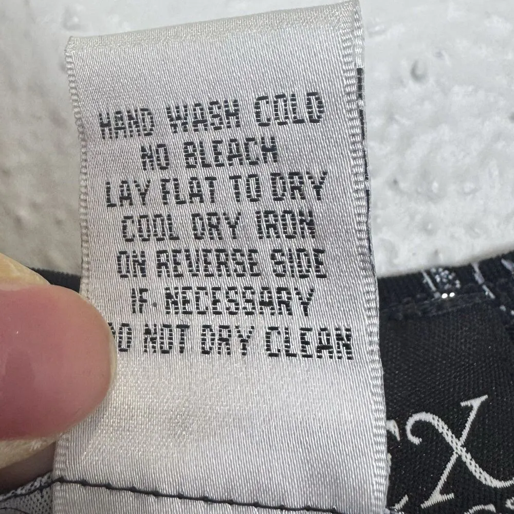 Vintage Alex Evenings Paisley Glittered Tank Top Size XL Black Purple Grunge Y2K - Image 7