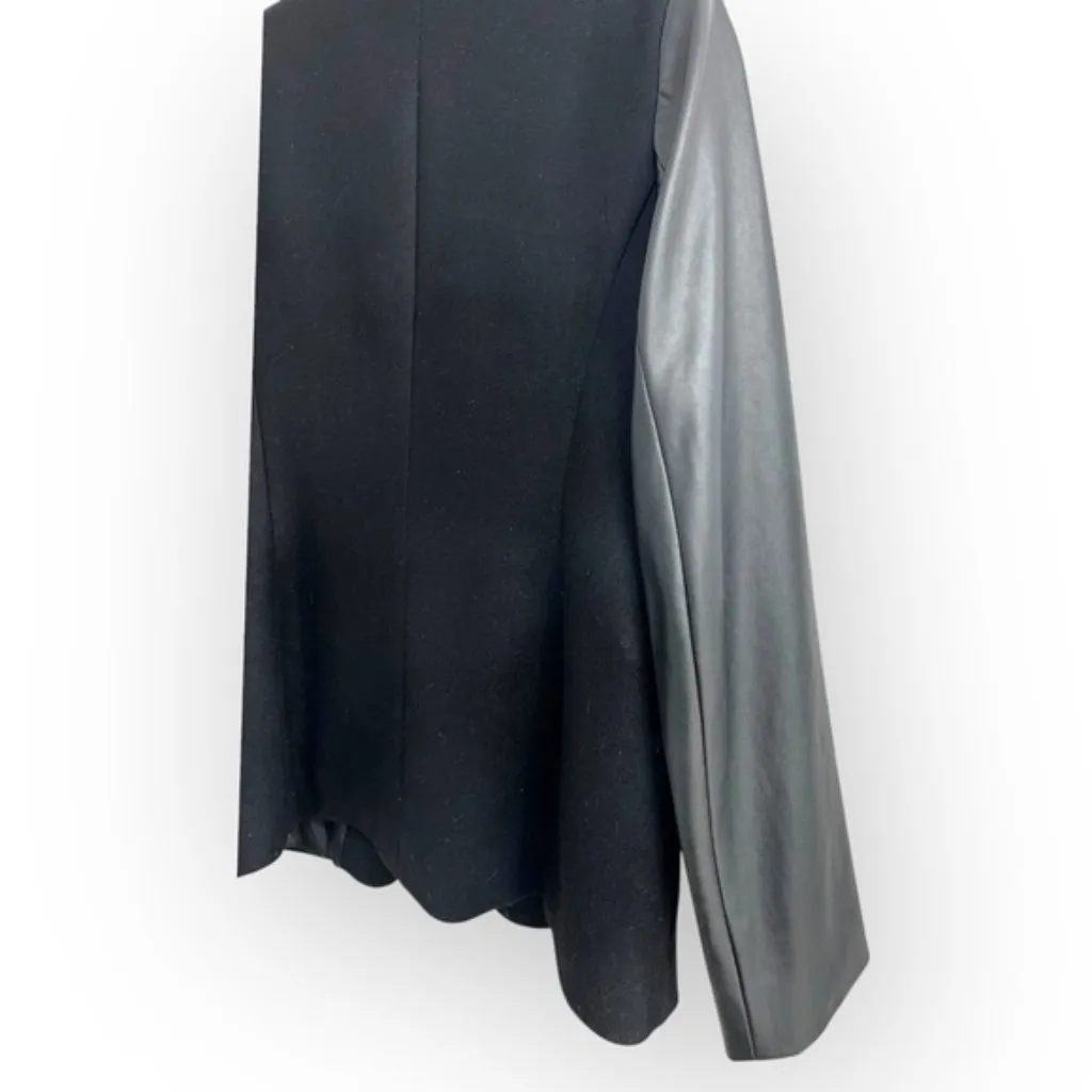 Aritzia Aritizia Babaton Black Fred Blazer Cashmere Wool Leather Jacket breast Blazer 8 - Image 4