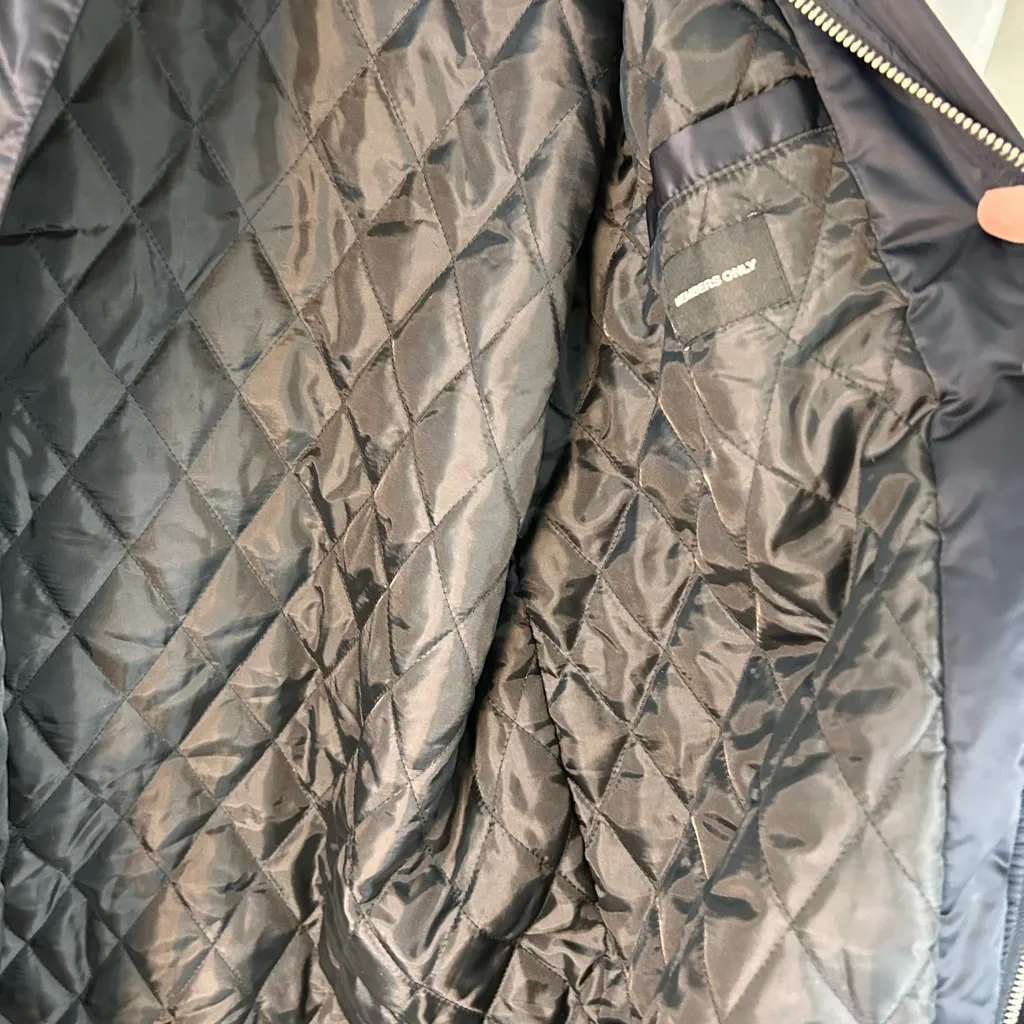 Women’s Long Trench‎ Thick Members Only Full Zip Up Jacket Size Large - Image 10