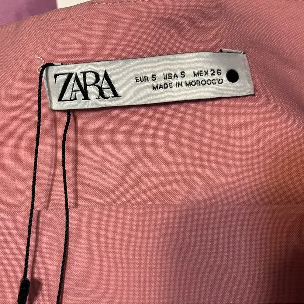 NEW ZARA pink asymmetric wool blend mini skirt women’s size small - Image 10