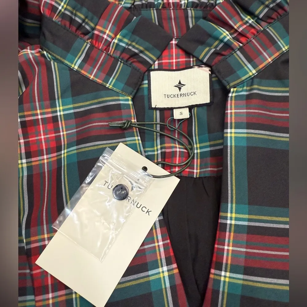 Tuckernuck Palmerston Dress S | Highland Tartan Holiday Midi Retail$228 NWT - Image 9