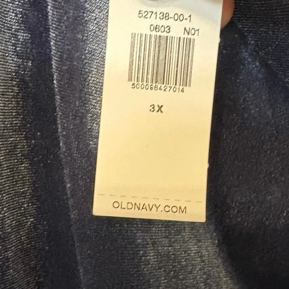 Old Navy‎ Blue Velvet One Shoulder Long Sleeve Dress Size 3X - Image 6
