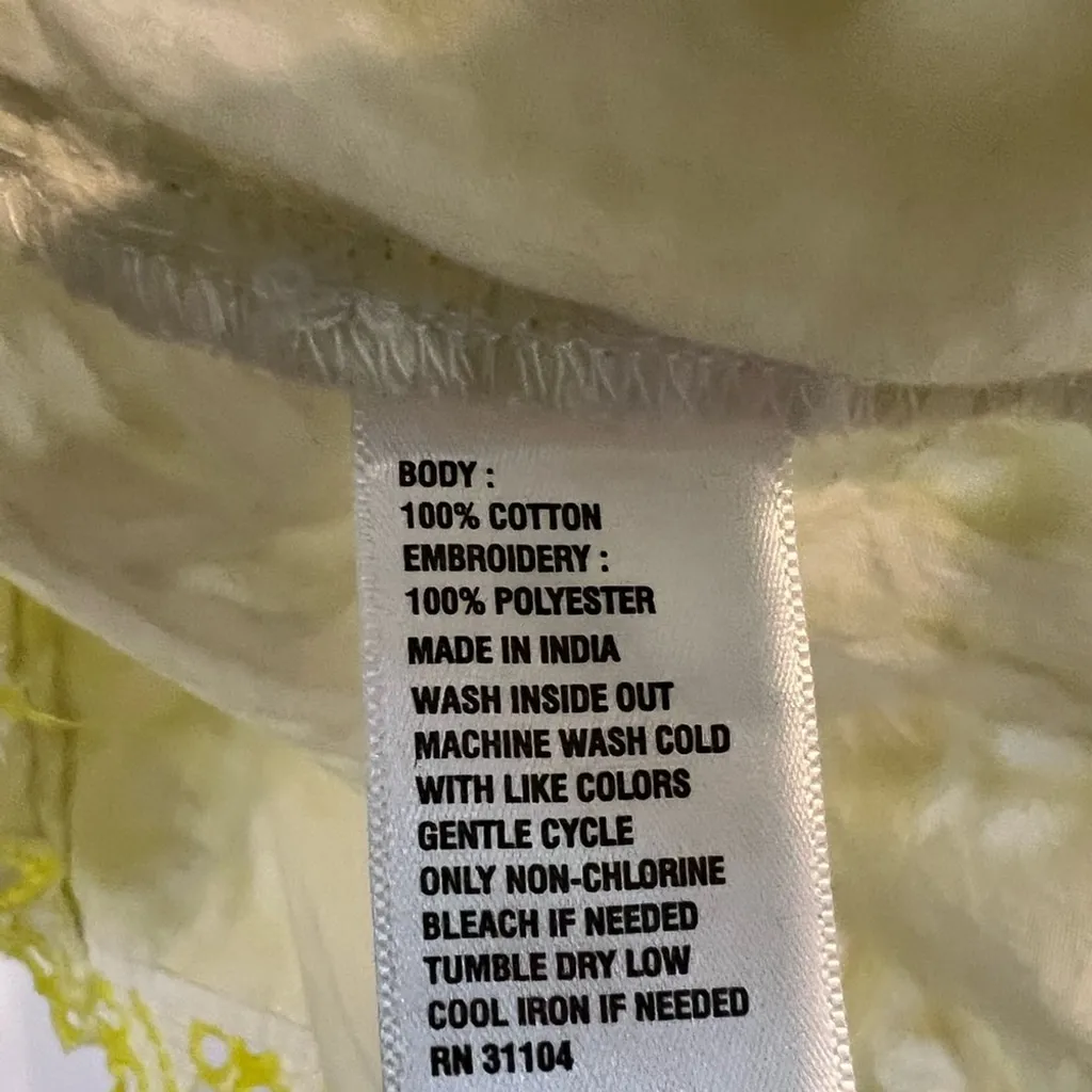 Crown & Ivy Yellow Patterned Women's Eyelet Dress - Image 4