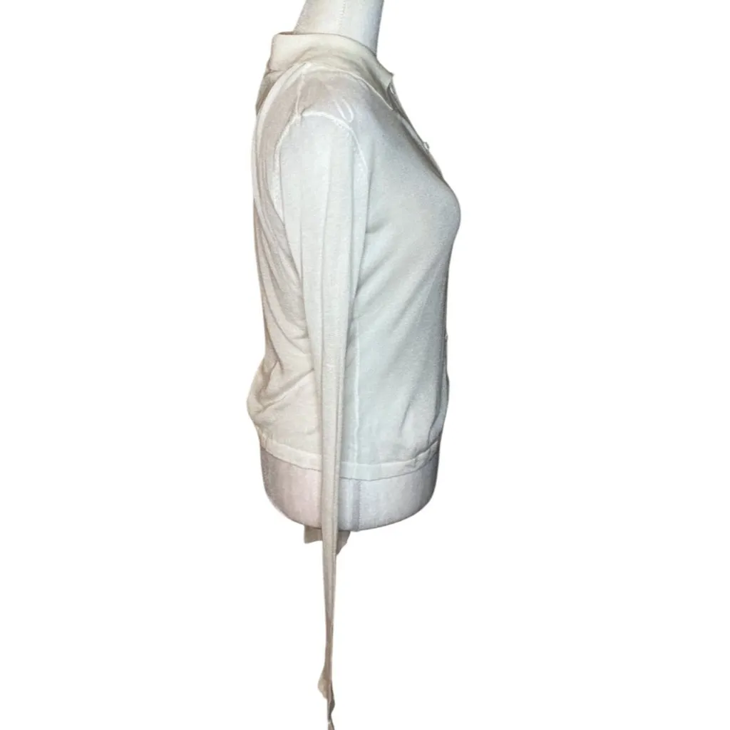 LIONESS Banks Long Sleeve Top in Ivory Small New Womens Blouse - Image 7