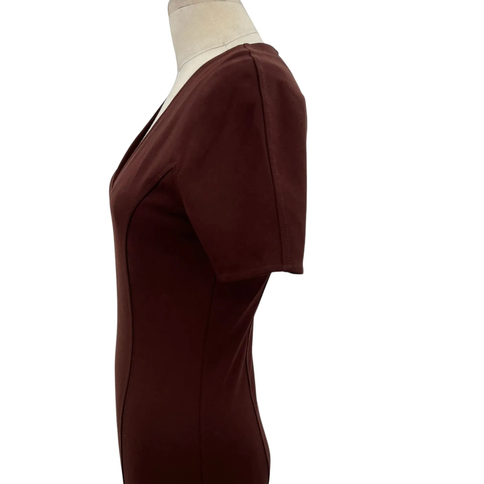 Ottod'Ame Cocoa Sheath Dress Pencil V - Image 9