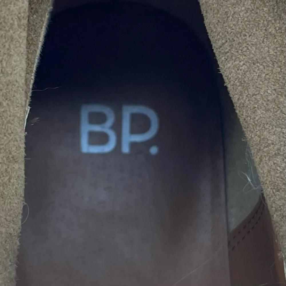 BP. Suede Notched Booties Cognac Brown 8 - Image 9