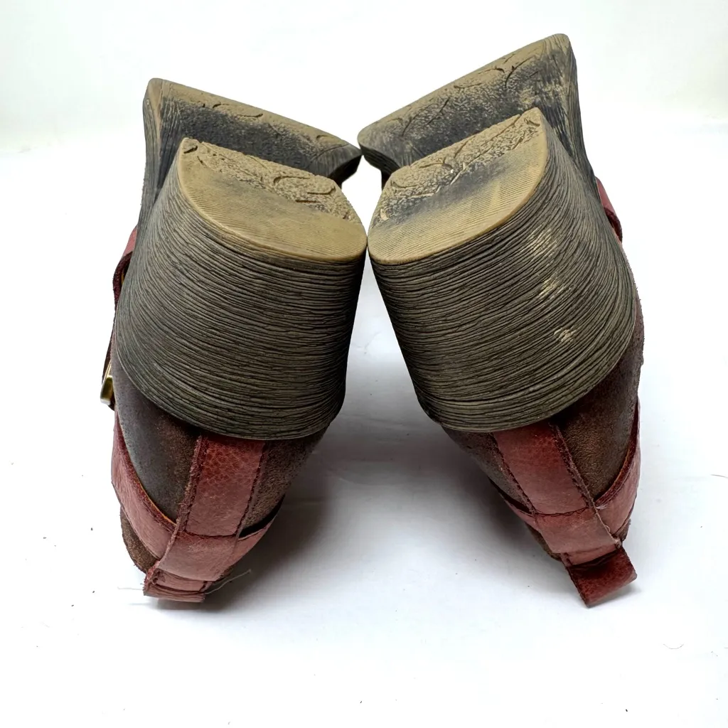 NAYA “Selma” distressed western booties, size 6.5 Brown - Image 10