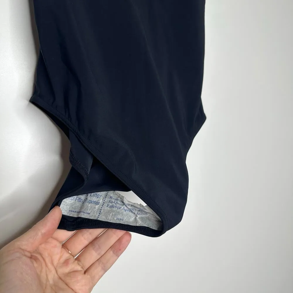 NWT Toteme Deep Neck One Piece Swimsuit Women's Black Size XXS 2X - Image 6