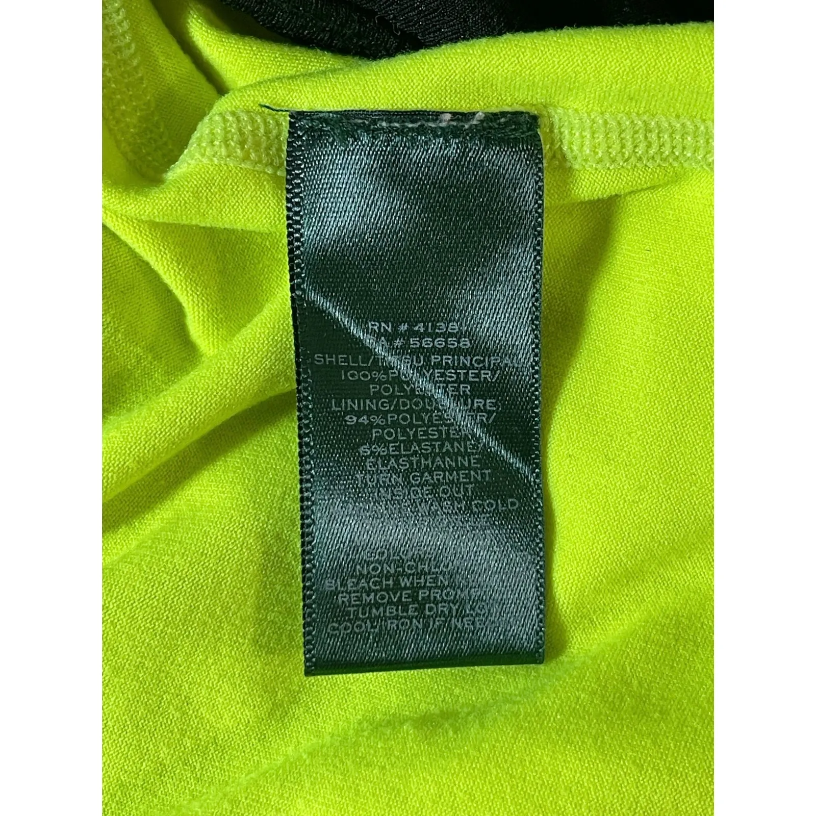 Lauren Ralph Lauren Black Neon Mid Rise Elastic Waist Active Running Shorts Sz M - Image 7