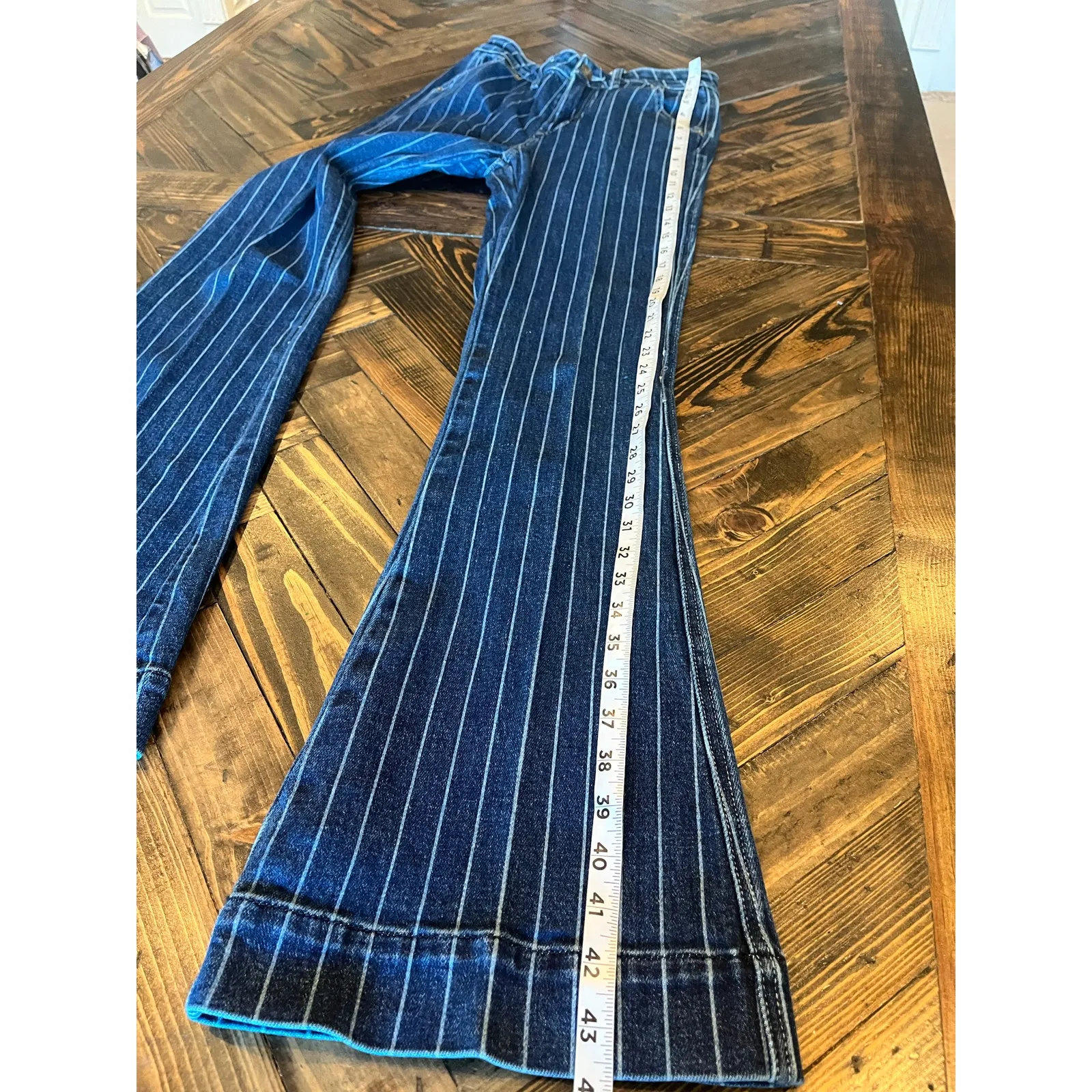 Rock & Roll Cowgirl High Rise Trouser Jeans Women 26x34 Western Aztec Boho Flare - Image 7