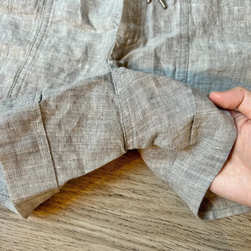 Athleta Women's Cabo Linen Short Light Gray Size 6 - Image 6