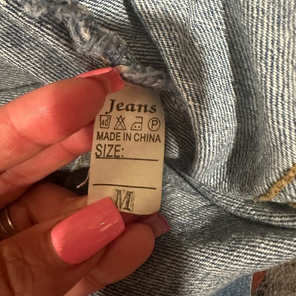 SSLG Lace Up Denim Jacket Long Sleeve Size Medium Blue - Image 10