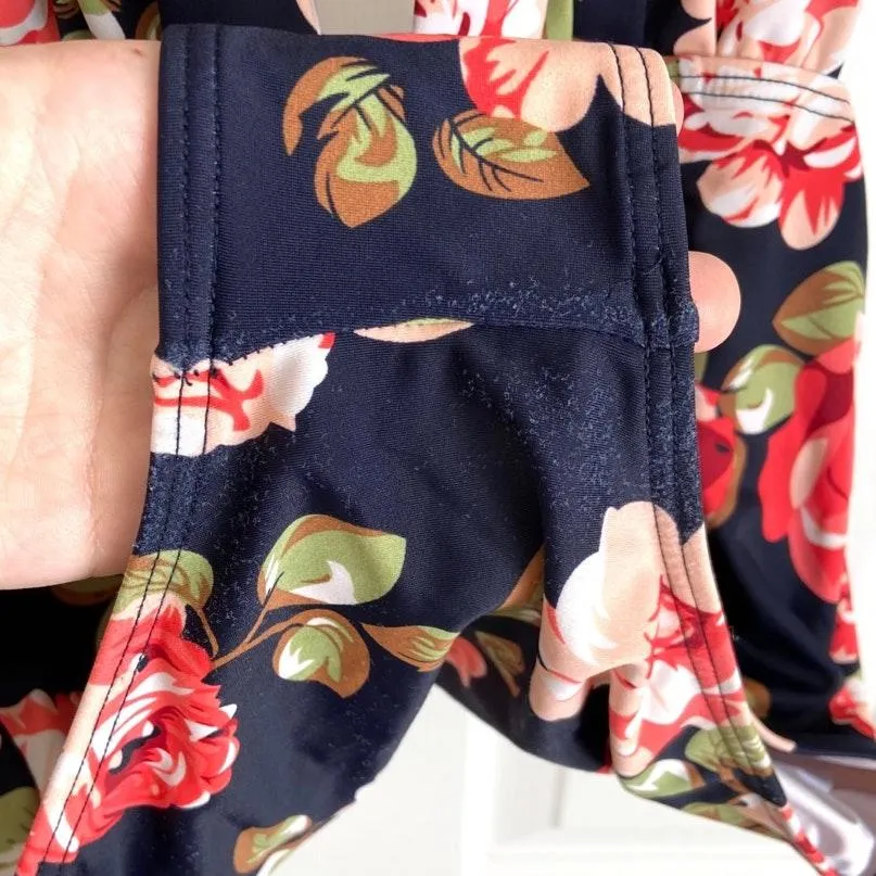 COCOSHIP Retro Floral One Piece Backless Swimsuit - Image 6