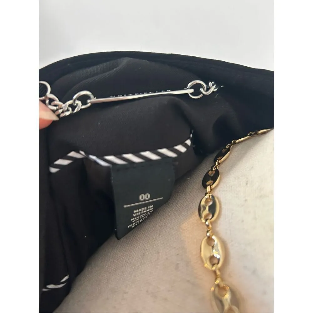 White House black market fancy tailored black blazer size 00 - Image 5