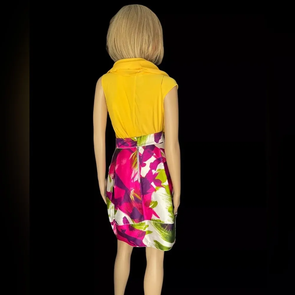 Runway 2008 Abstract Modern Floral Midi Skirt Size 40 NEW - Image 4