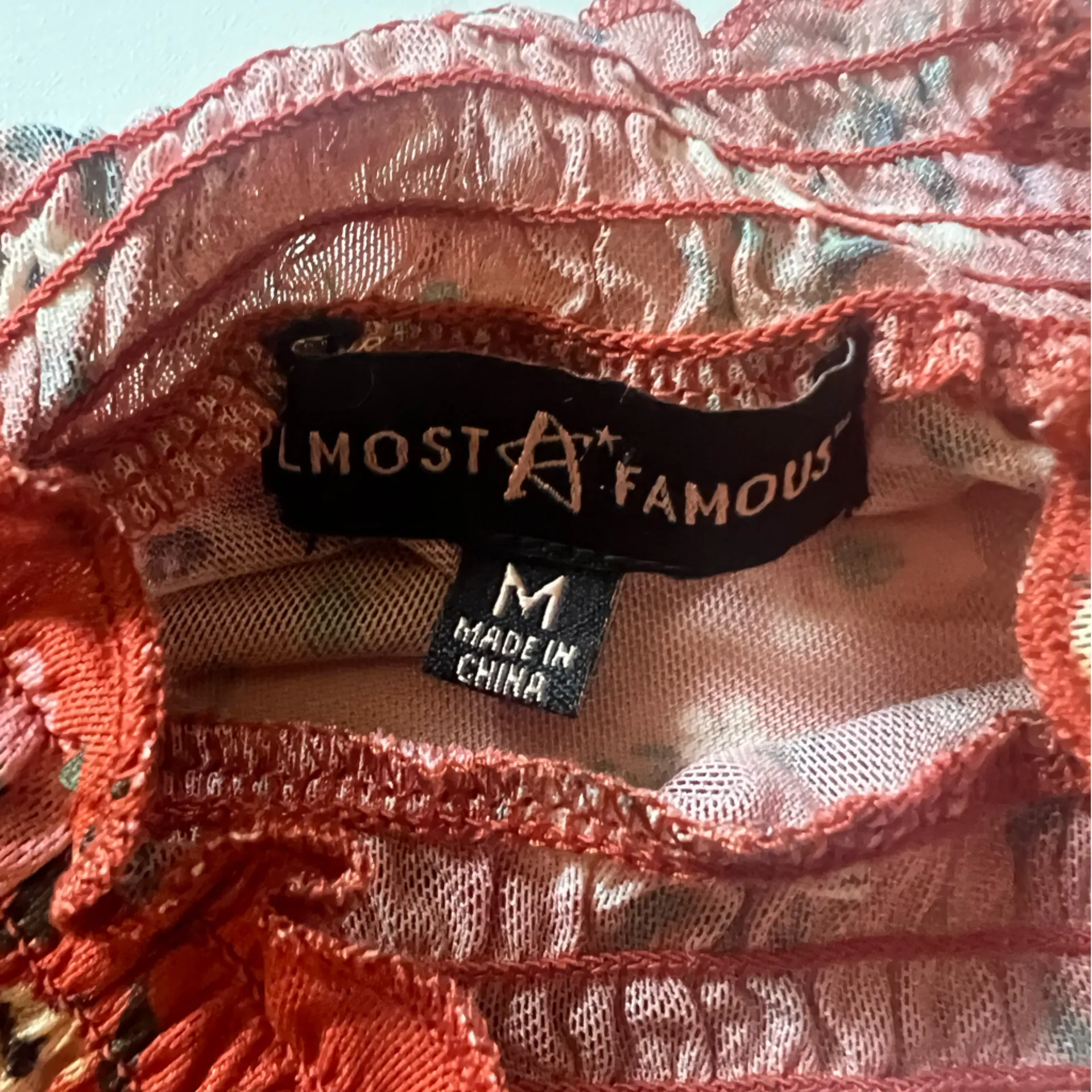 Y2K Top Women’s Medium Long Sleeve Floral Sheer with Tank top underneath - Image 4