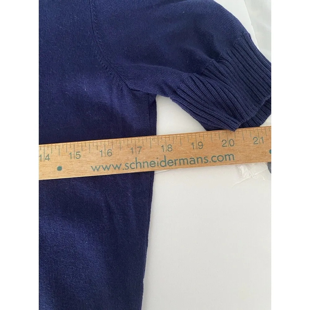 Cambridge Dry Goods Blue Turtleneck Sweater Silk Blend Pullover Size M NWT Size M - Image 10