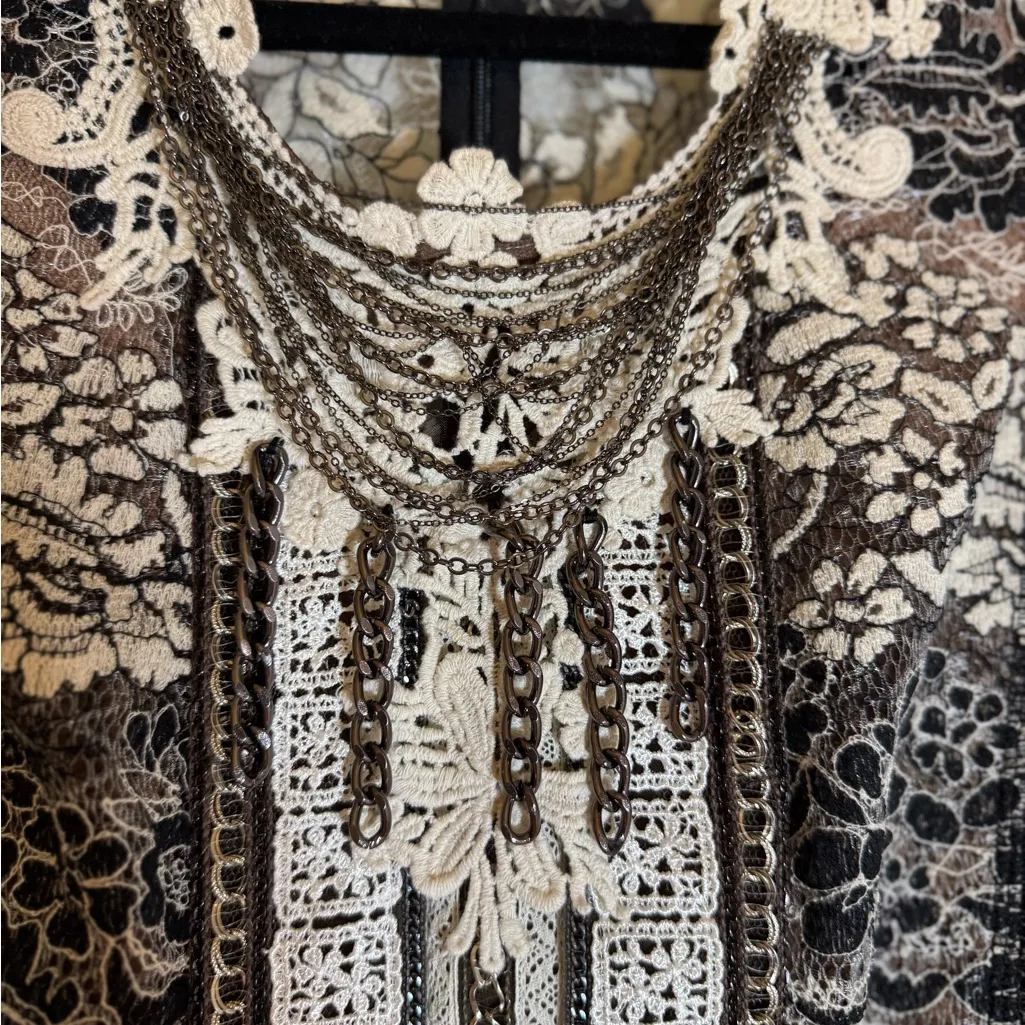 Anthropologie Byron‎ Lars Lace Melange Dress, 6 Black - Image 4