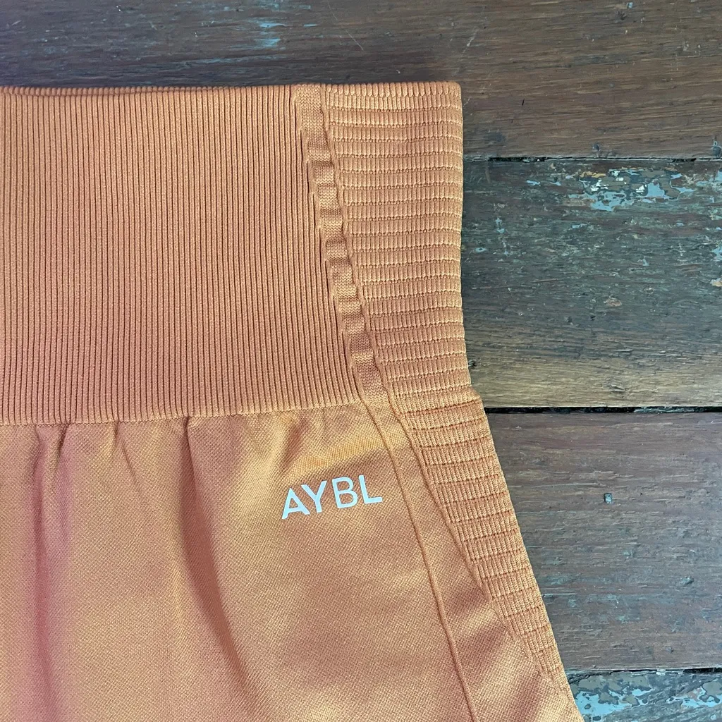 AYBL BALANCE V2 SEAMLESS SHORTS Gym Lift Train Run Spiced Orange - Sz S 💛🎀 - Image 3