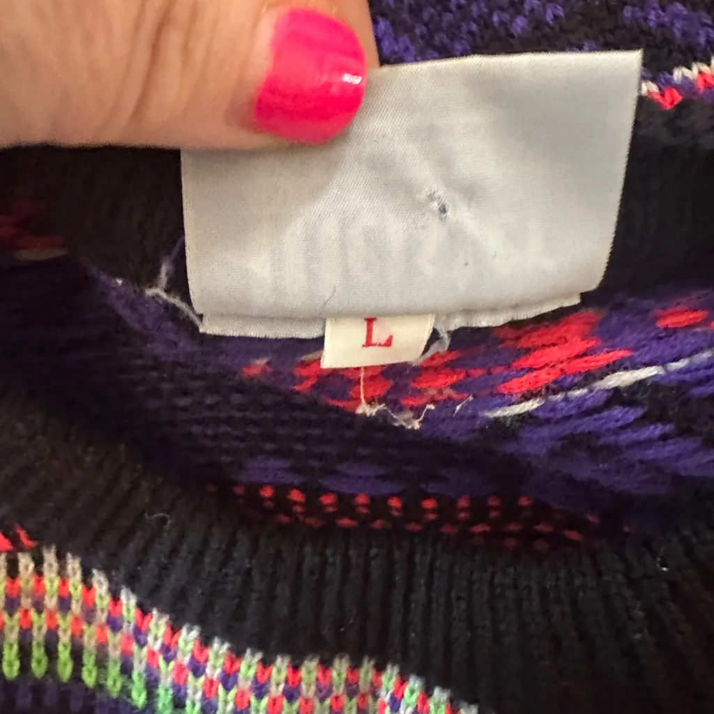 MEISTER FAIR ISLE SKI SWEATER WOMENS LARGE VINTAGE - Image 5