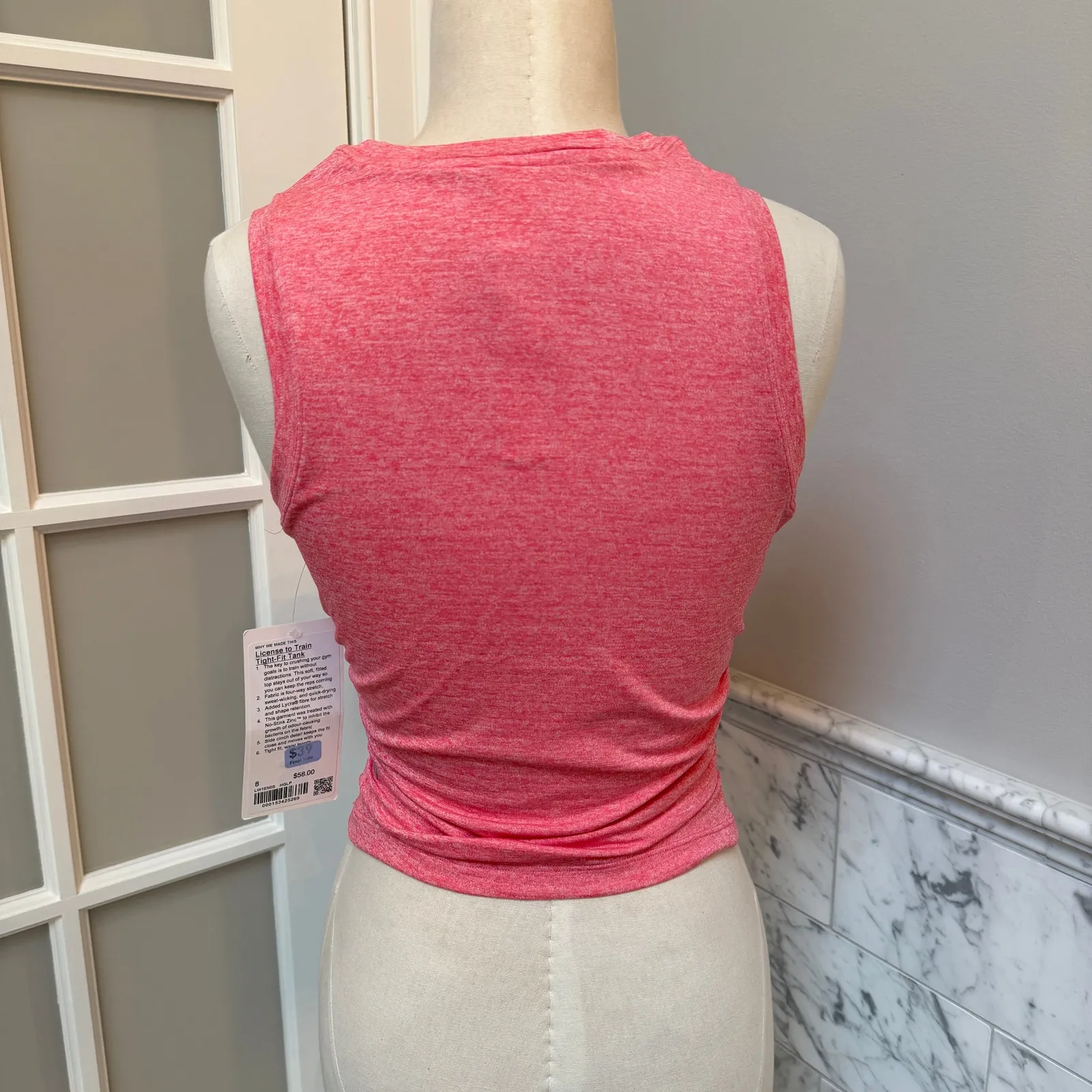 NWT Lululemon License to Train Top Cinched Side Tank W1EN0S Size 8 Pink Size M - Image 6