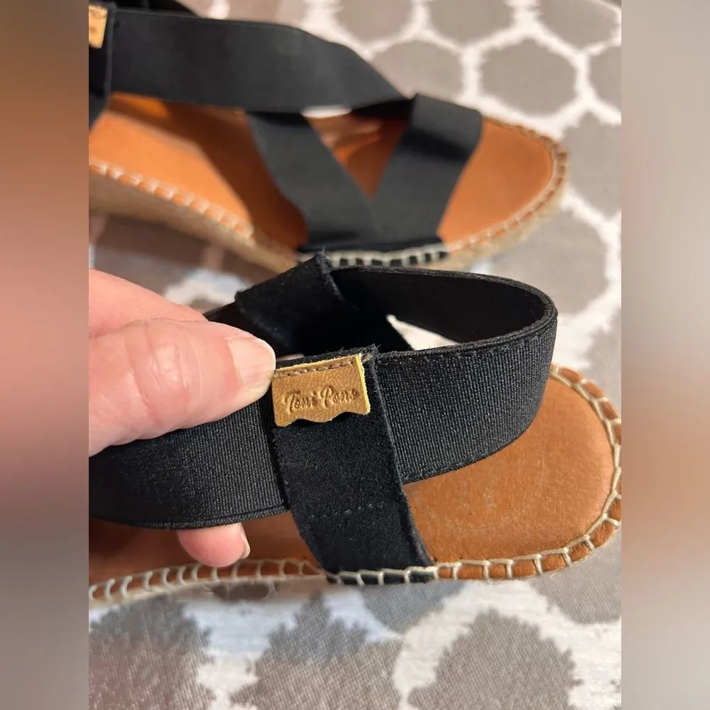 Tan and Black Toni Pons Wedge Sandals Made in Spain summer business casual beach Size undefined - Image 2