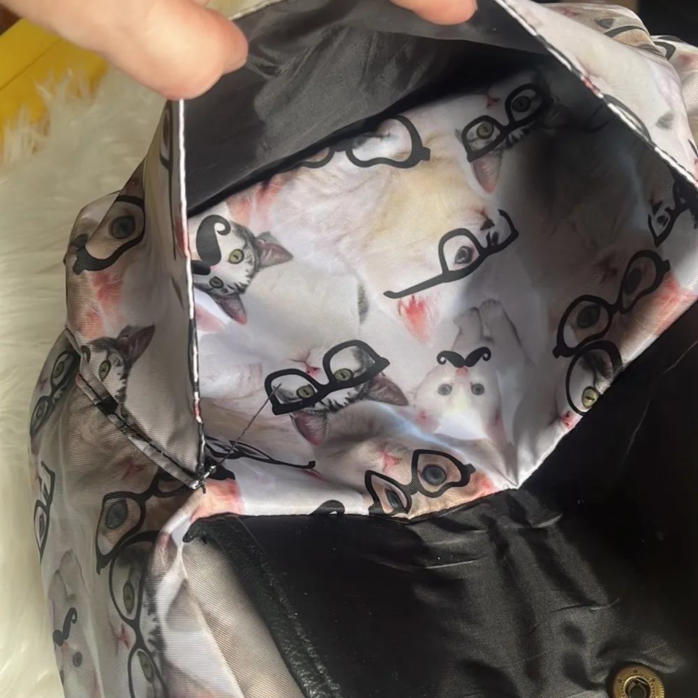 NWOT Brooklyn Bound backpack CATS with mustaches and glasses! - Image 11