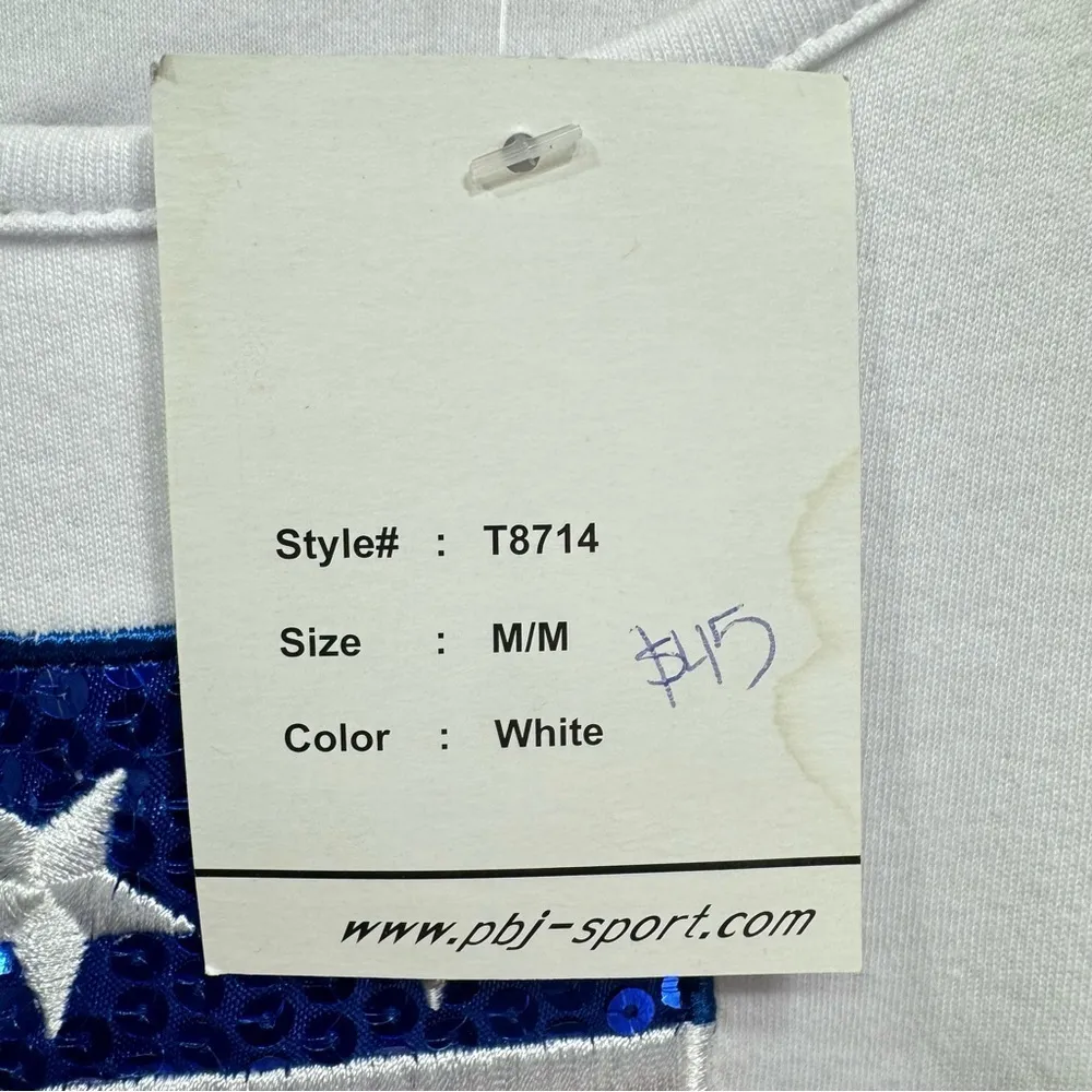 Sequined GOP Elephant White 3/4 Sleeve Cotton Top by Peanut Butter & Jelly Size L - Image 9