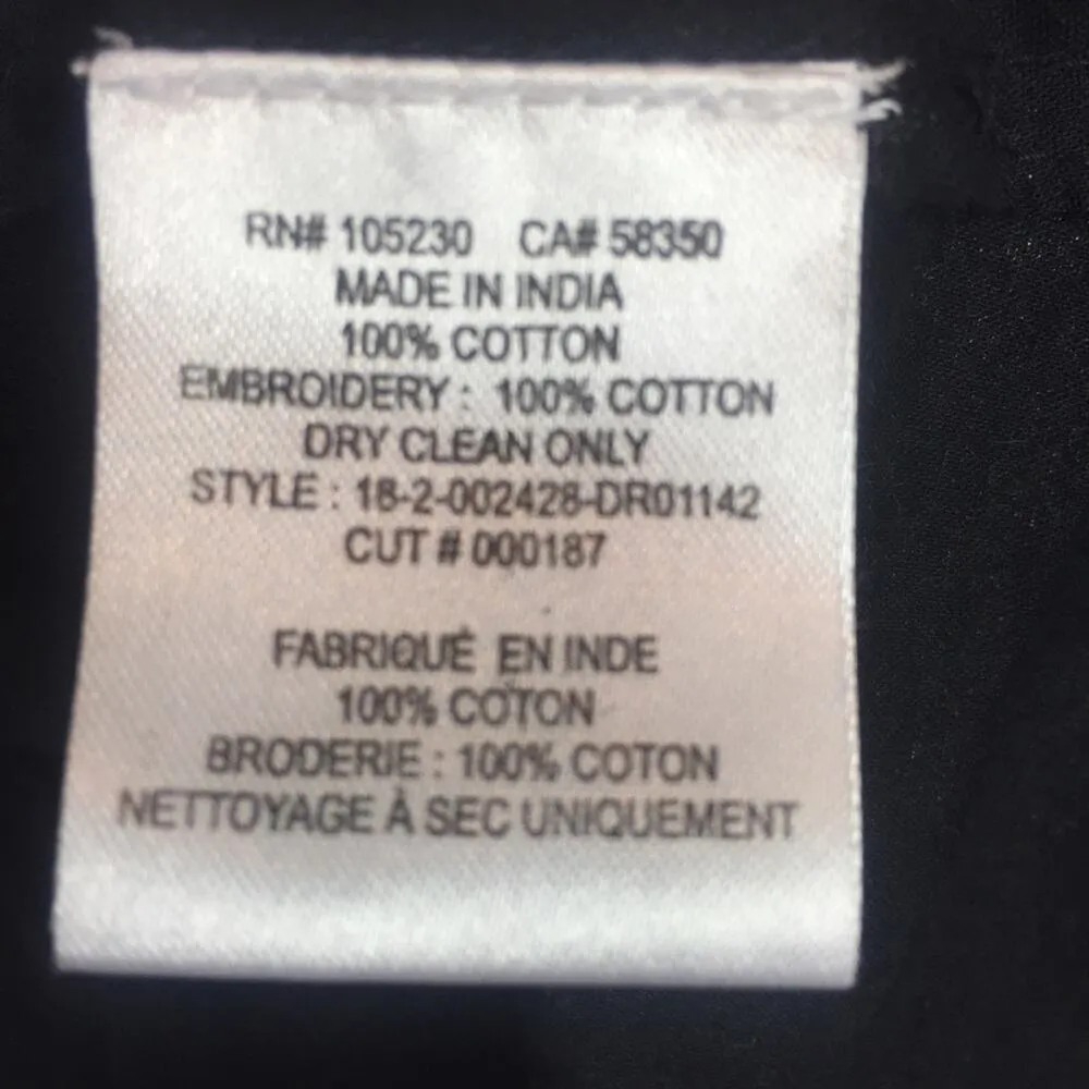 Anthropologie Joie Sada Black Embroidered Mini Dress Medium Babydoll Bell Sleeve - Image 6