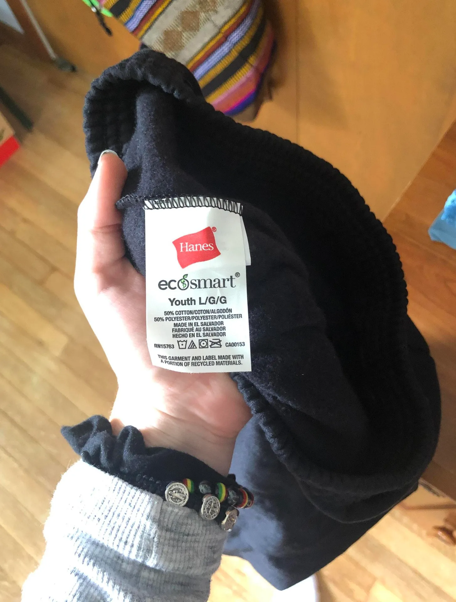 Hanes Black Sweatpants - Image 3