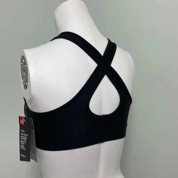 Under Armour black padded cross back sports bra XS NEW - Image 2