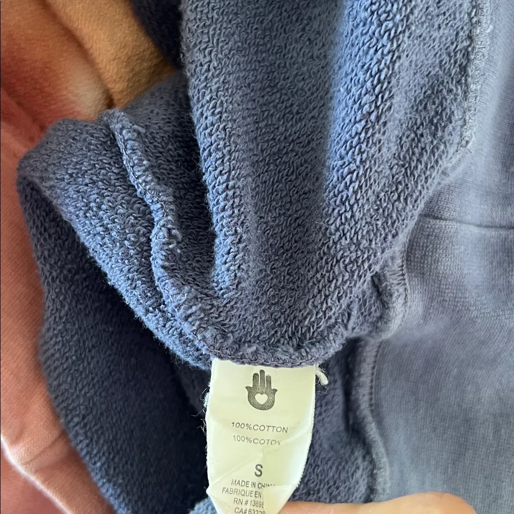 Spiritual Gangster Pink Blue Tie-Dye Cotton Sweater Size Small Yoga - Image 4