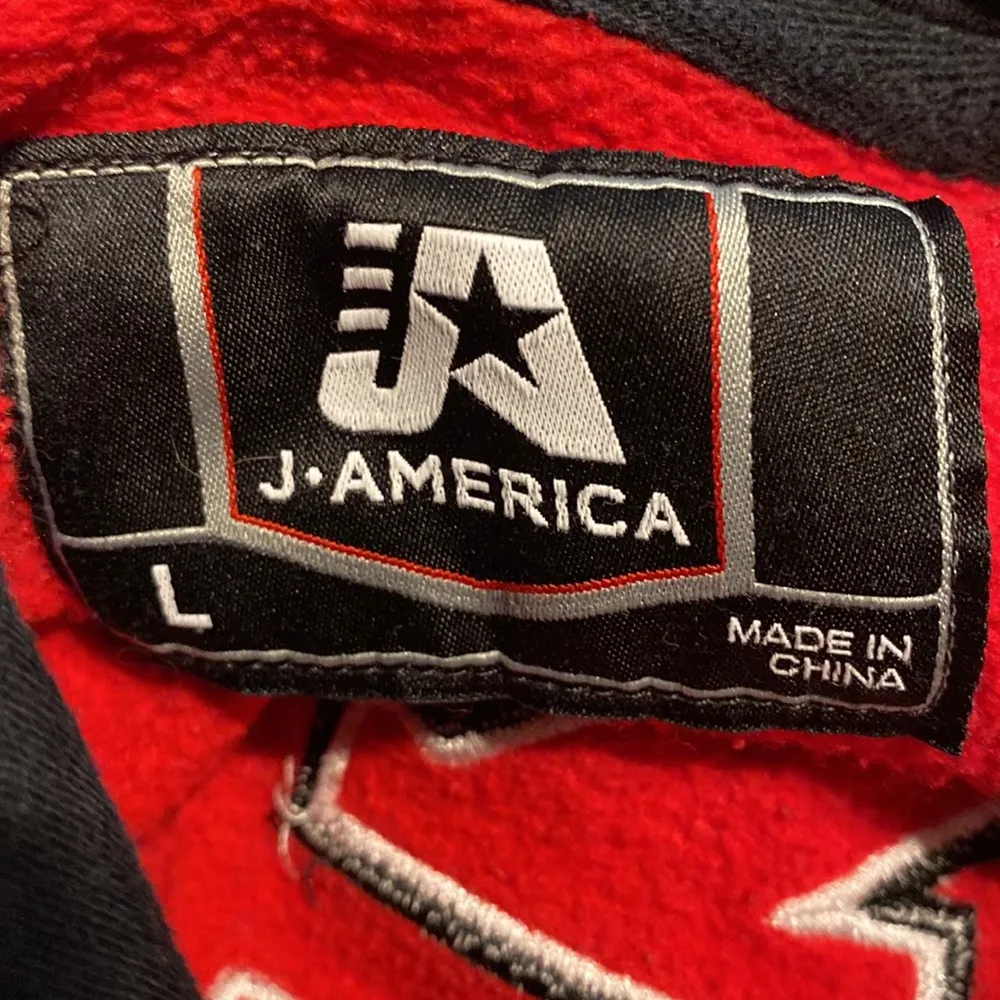 Vintage women’s YSU sweatshirt large hooded hoodie embroidered red spell out - Image 7