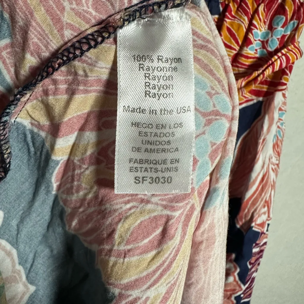 Michael Stars Athena Floral Maxi Dress Rayon Sundress Hawaiian Vacation Cruise - Image 6