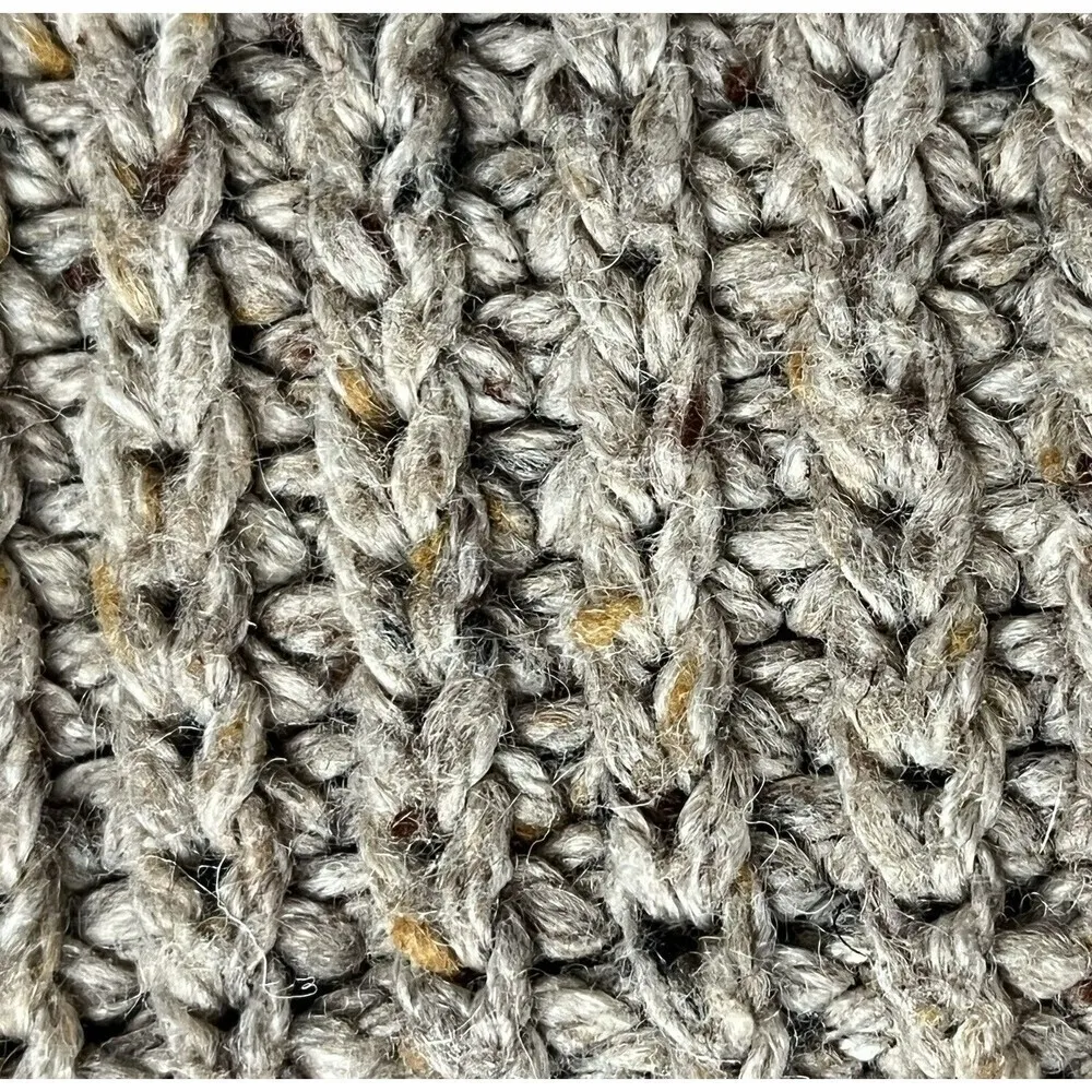 Vintage Y2K Together Tan Braided Knit Sweater Women’s Medium Fisherman Hippie Brown - Image 10