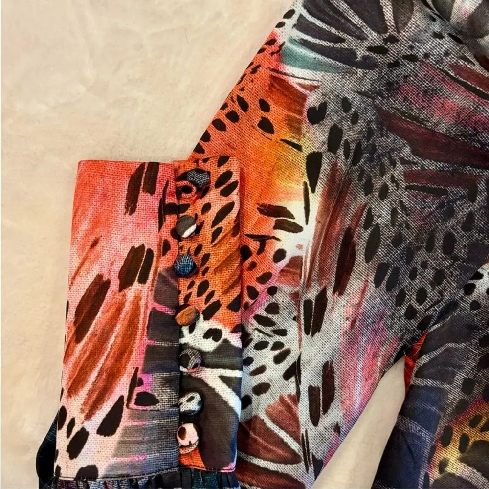 L’ Academie BEA BLOUSE in the color abstract xs - Image 10