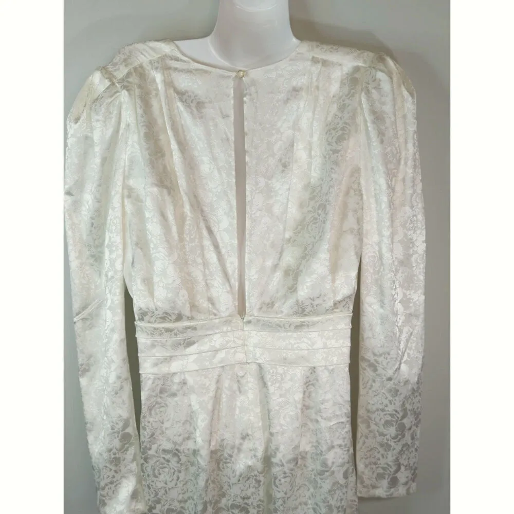 Ronny Kobo Collection Dresses‎ Ronny Kobo Lilian Satin Asymmetrical Dress LARGE White - Image 6