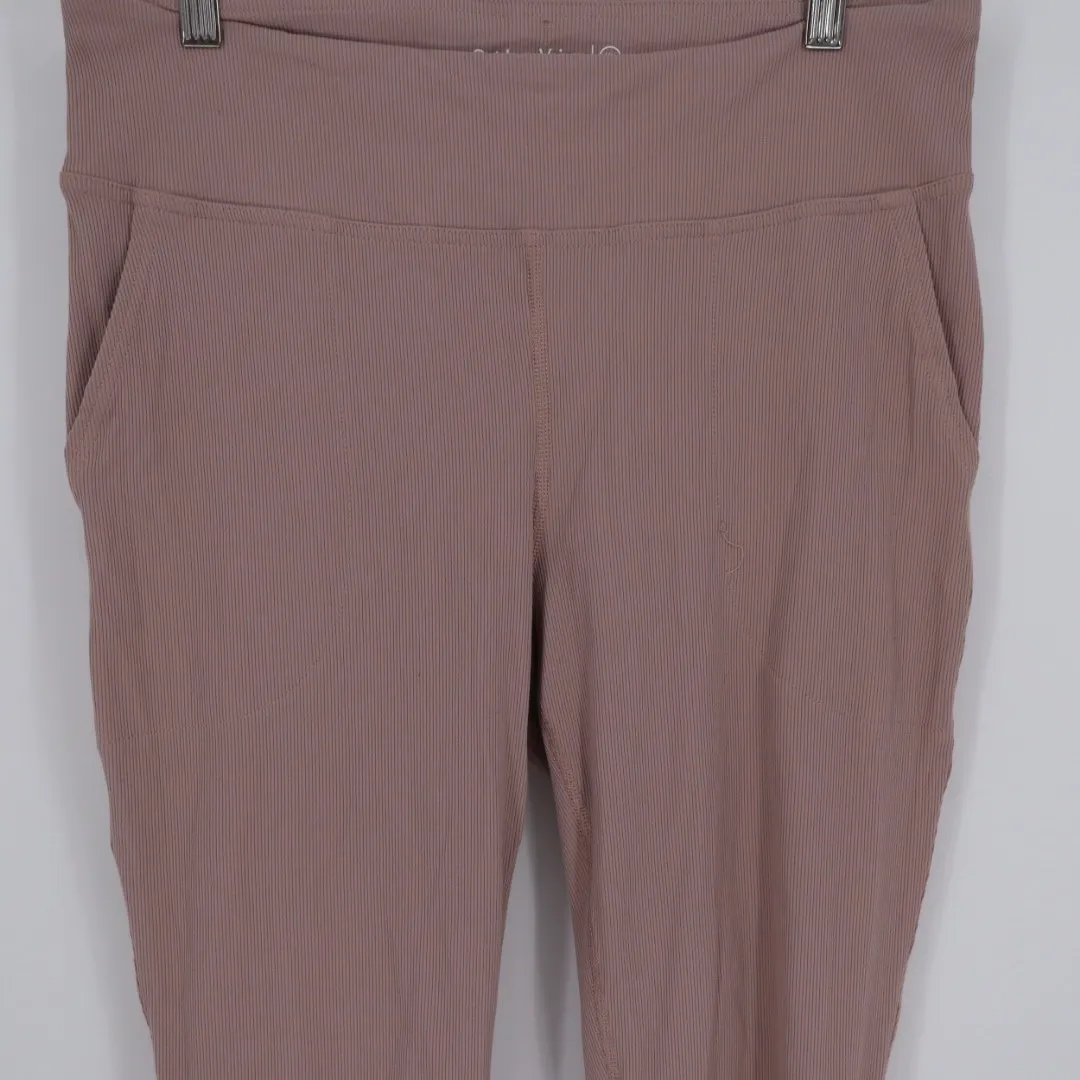 Outdoor Voices Ribbed Flare Leggings Pants Taupe XL - Image 3