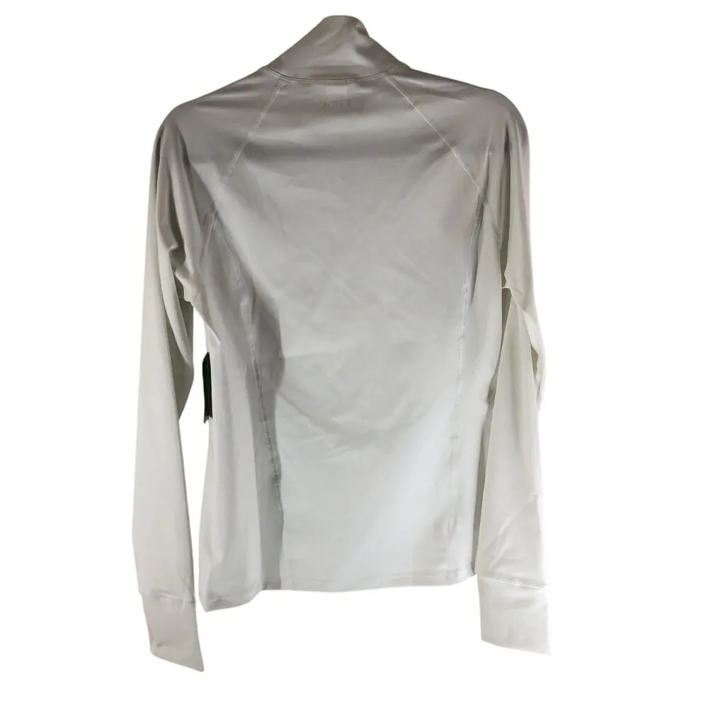 J.Crew Womens Cloudstretch Half-Zip Pullover Moisture Wicking White M - Image 4